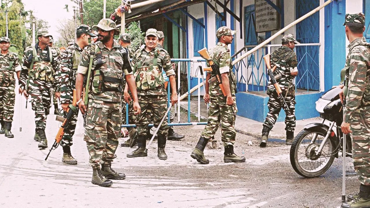 Central forces in the state ahead of the Lok Sabha elections