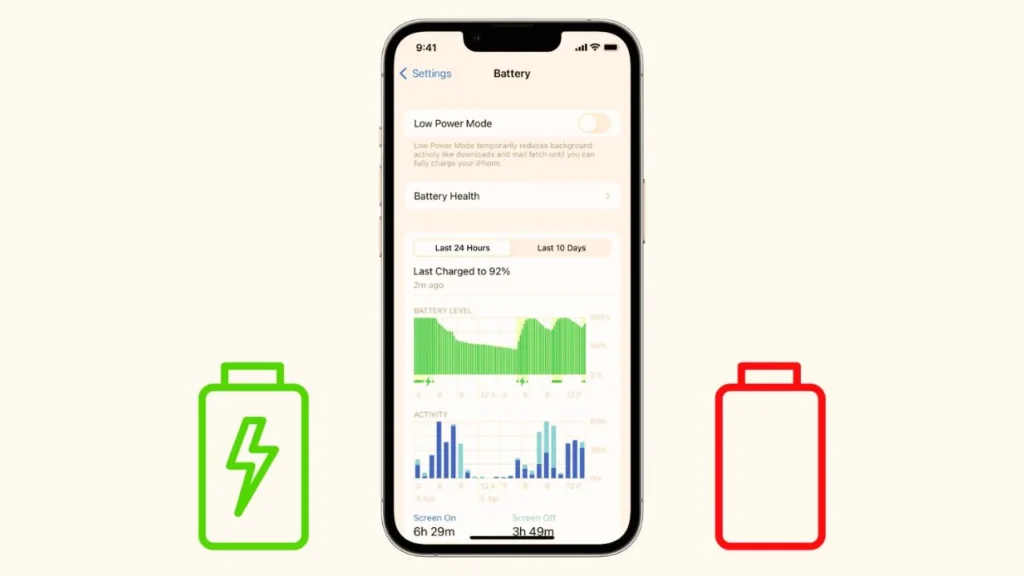 iPhone battery status