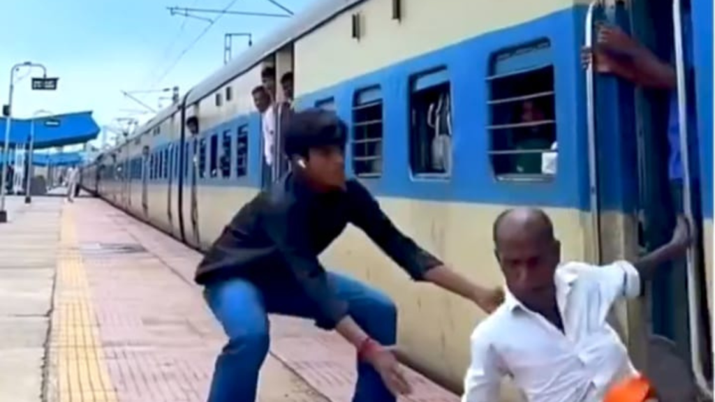 viral video rail station image