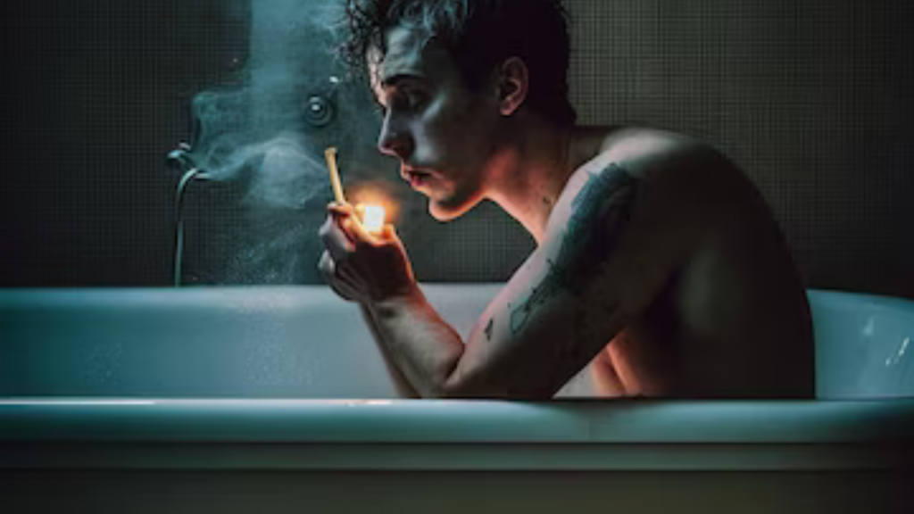 বাথরুমে সিগারেট