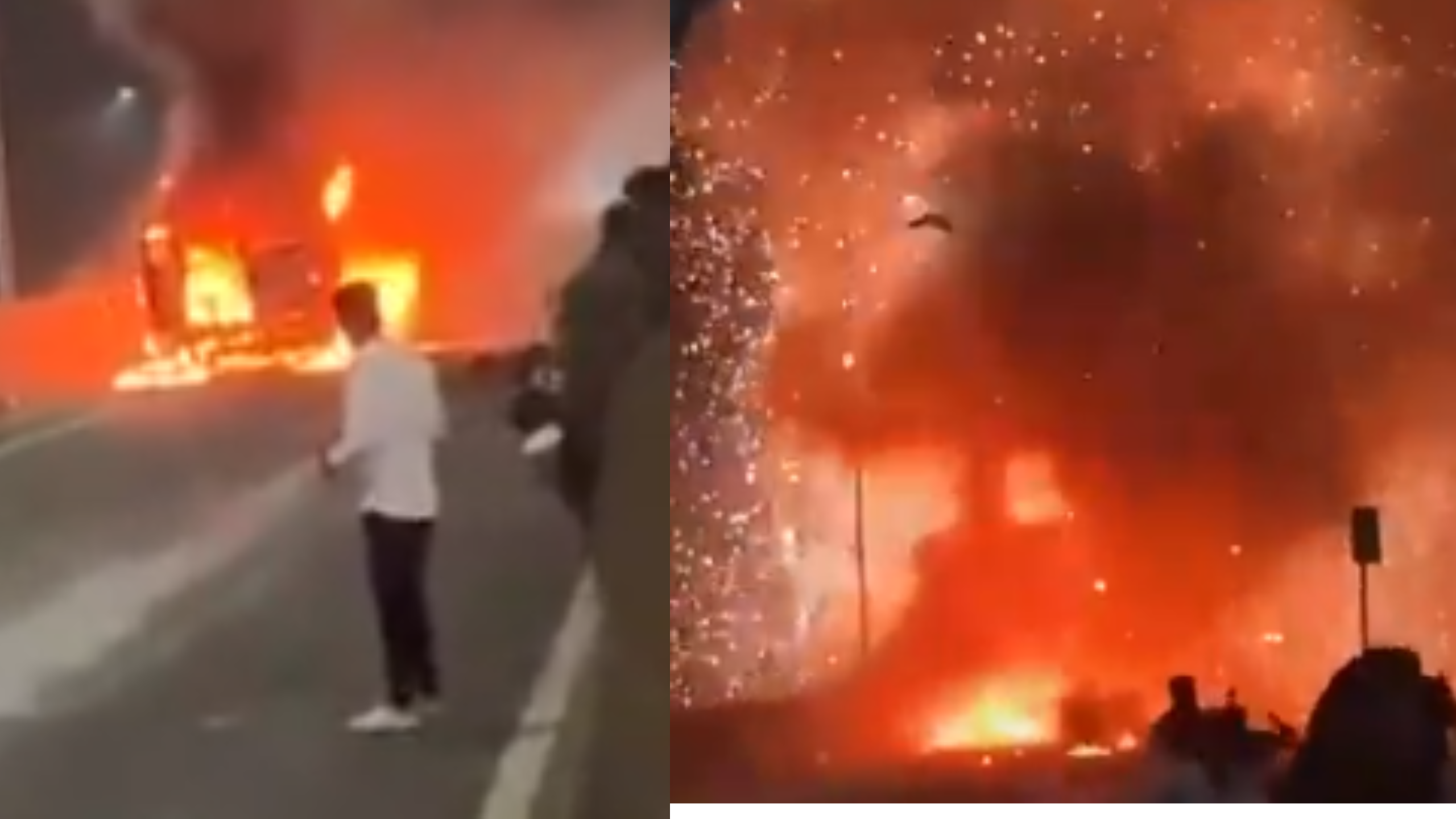 অ্যাম্বুল্যান্সে আগুন