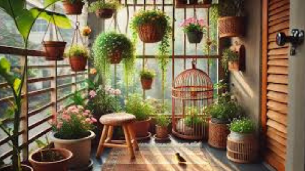 শীতের সময় বারান্দা