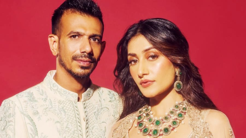 ভারতীয় ক্রিকেটের লেগ স্পিনার যুজবেন্দ্র চহাল ও স্ত্রী ধনশ্রী বর্মা