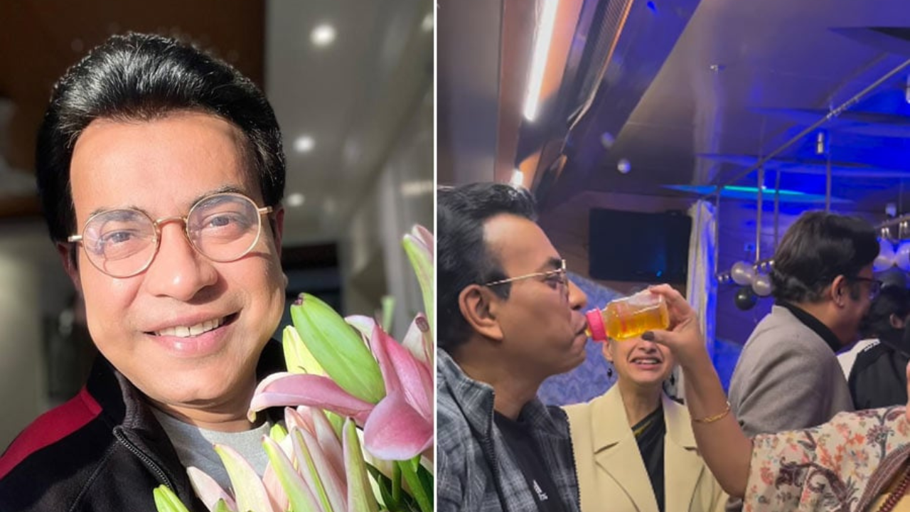 রুদ্রনীল ঘোষ তার নিজের জন্মদিনে ফিডিং বোতল দিয়ে মদ্যপান