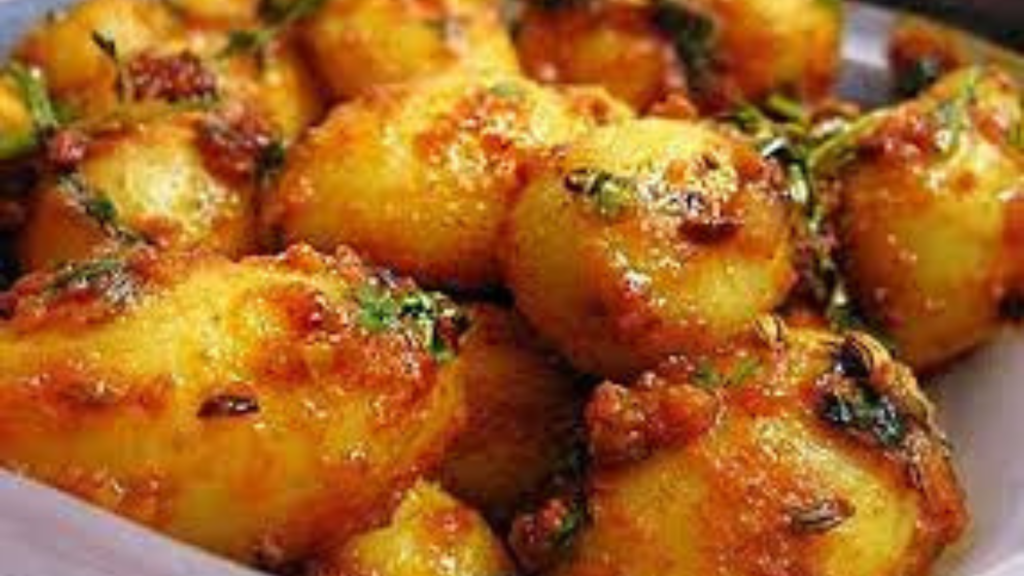 আচারী আলুর দমের ঝাল মিষ্টি রেসিপি