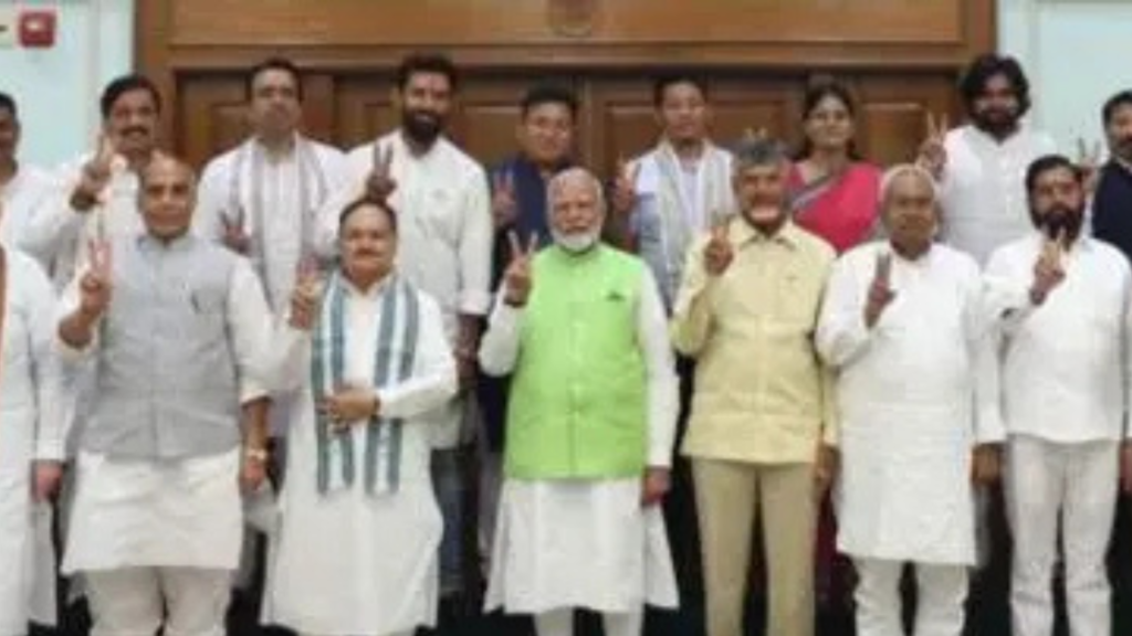 নরেন্দ্র মোদীর নেতৃত্বে এনডিএ জোটের শক্তি প্রদর্শন