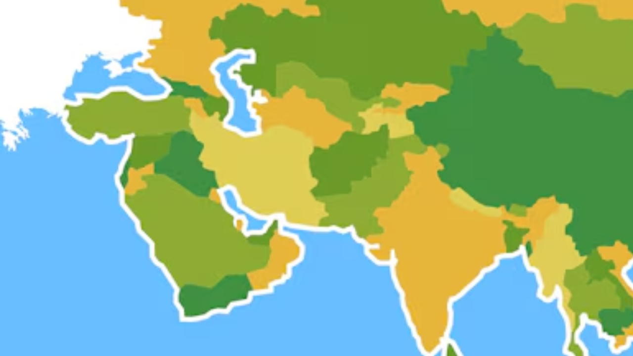 map of west asia