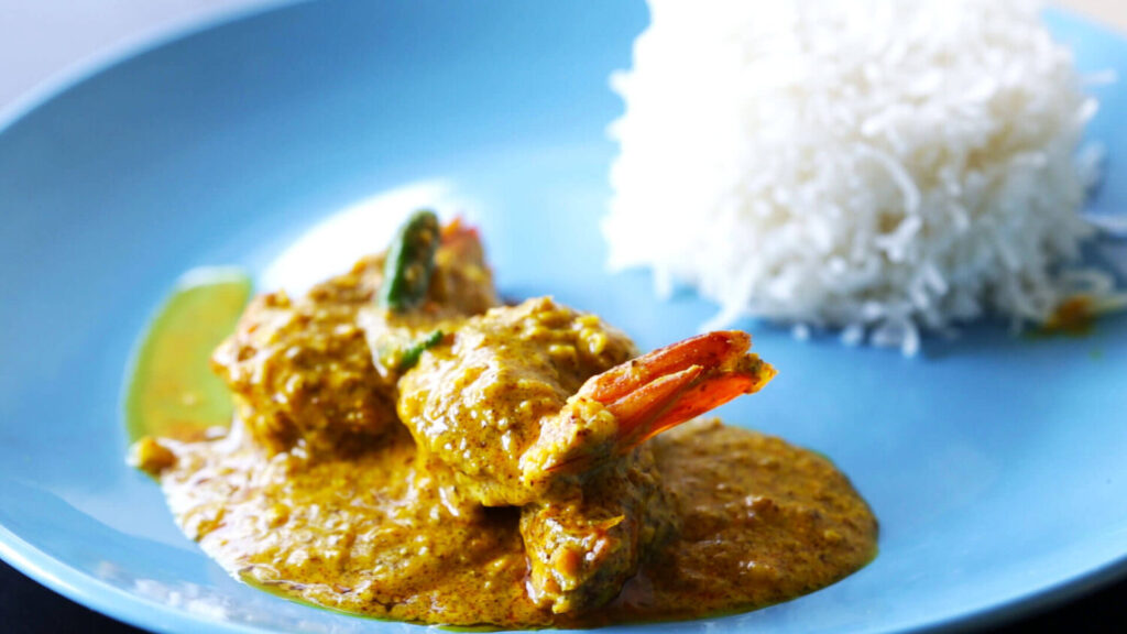Steamed Prawn in Mustard and Coconut