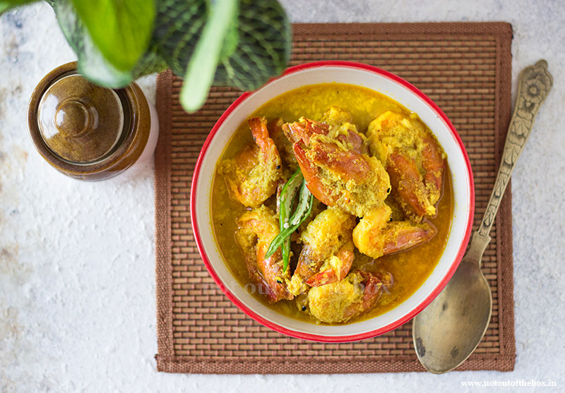 Coconut Mustard Prawns.