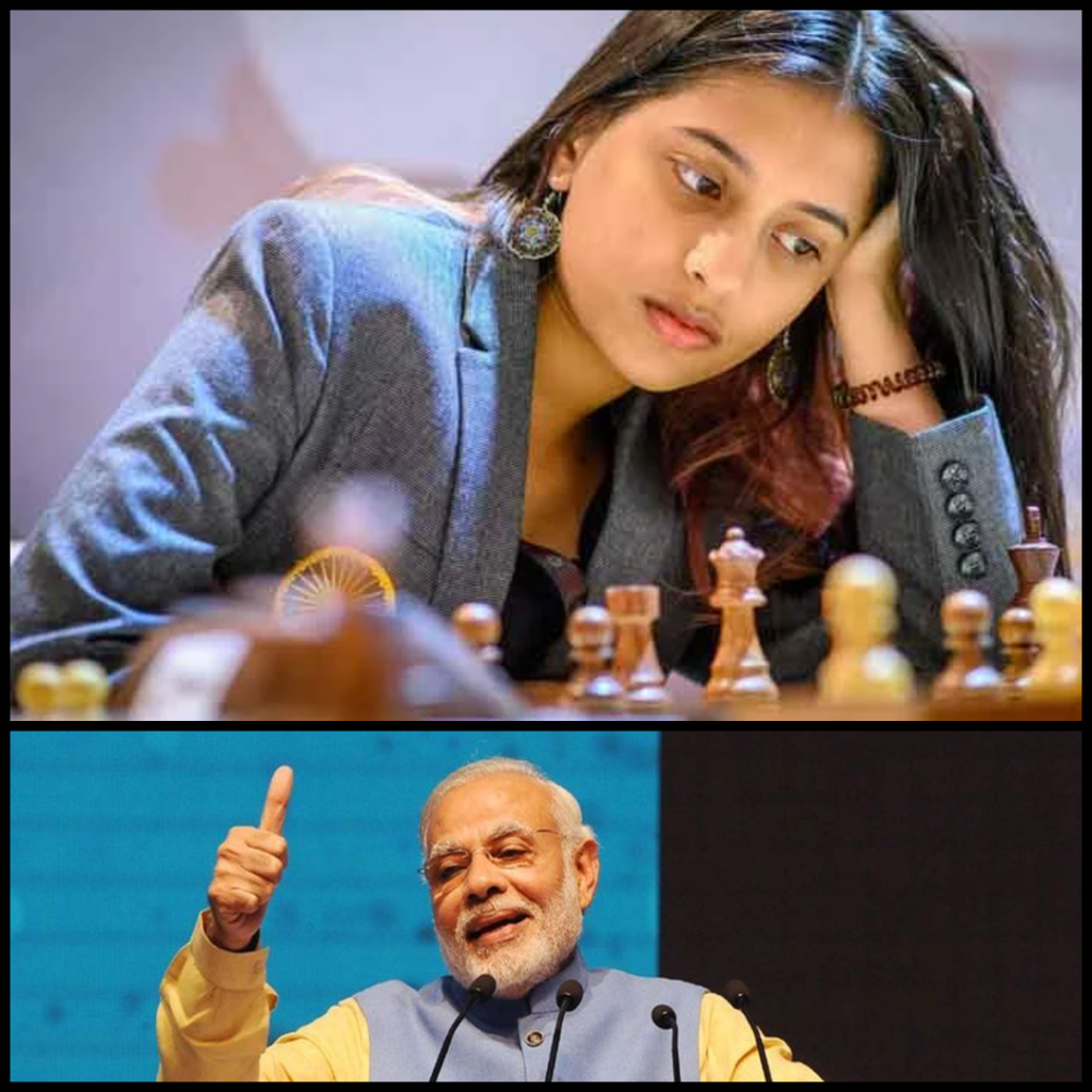 Divya Deshmukh congraulated by PM Modi on beating China