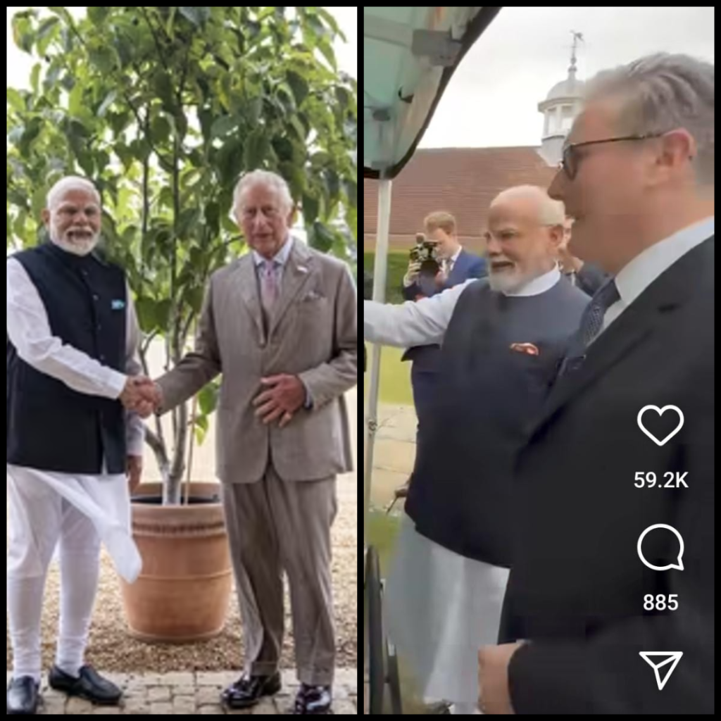 PM Modi British King and PM