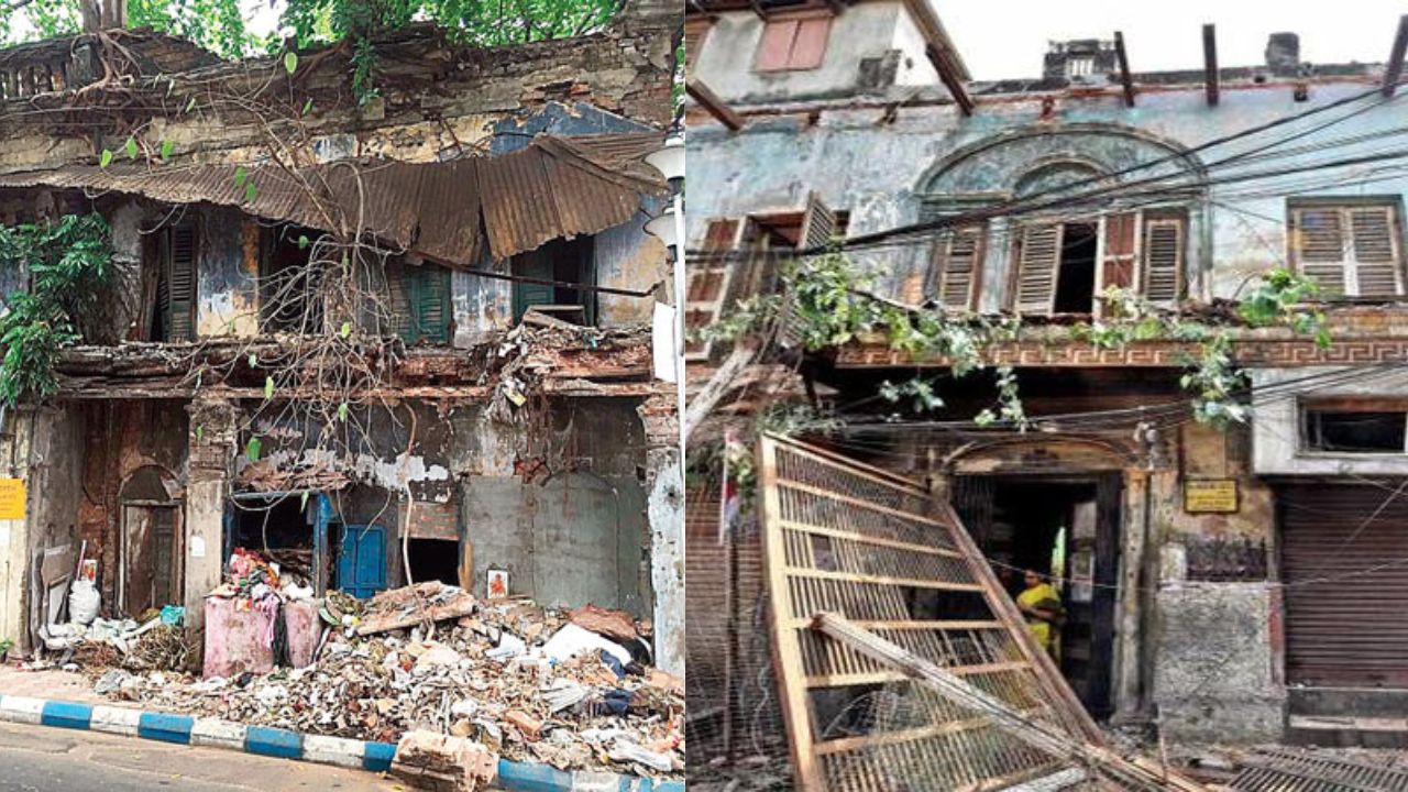 ভেঙে পড়ল পুরনো বাড়ি