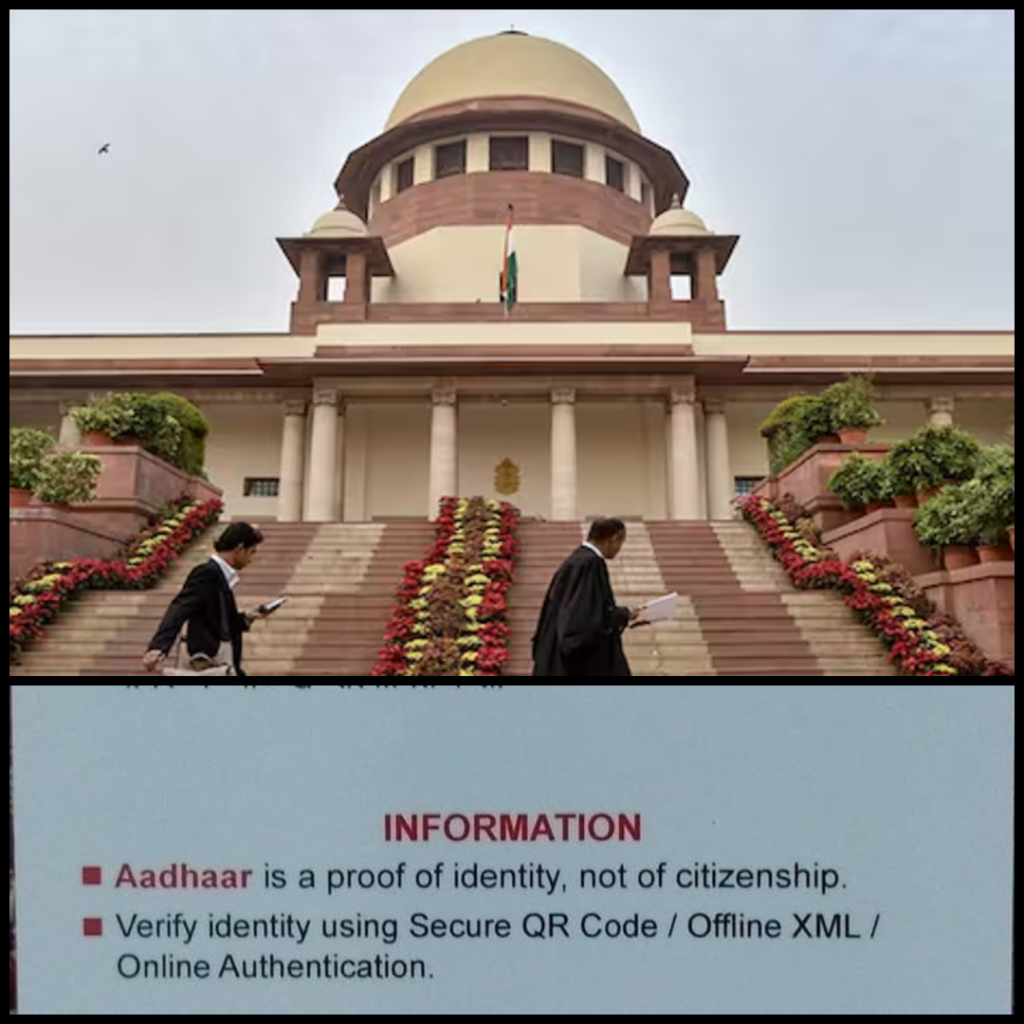 SCI aadhar card not proof of citizenship