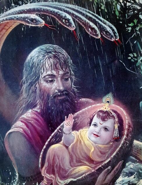 Basudev carrying son vasudeva