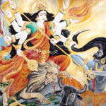Devi Maa Durga battles Mahishasura