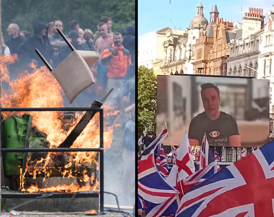 anti government protests rock england elon musk