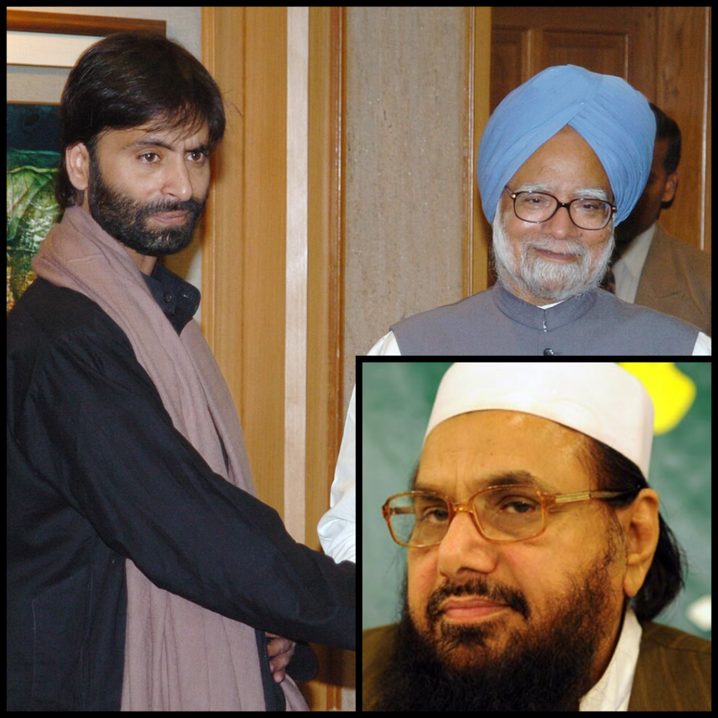 manmohan singh congress yasin malik hafiz saeed