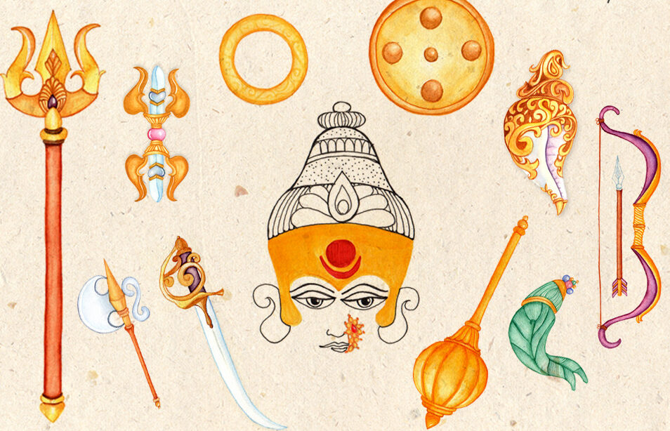 weapons of devi durga
