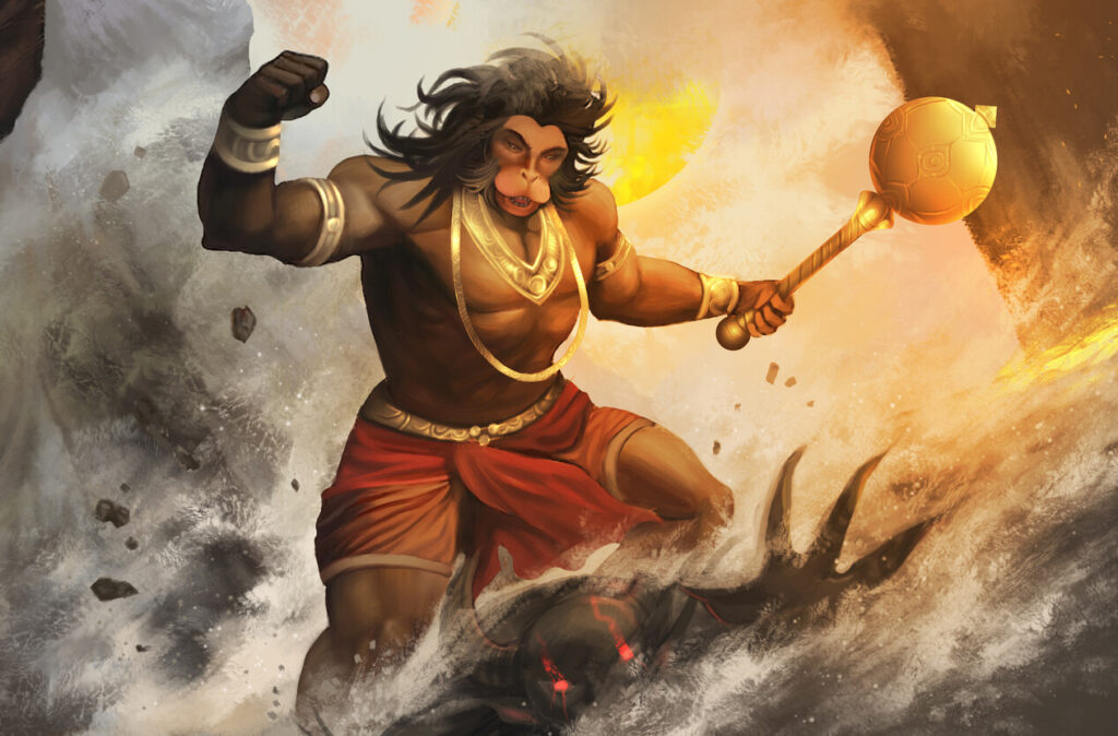 hanuman dominates negativity