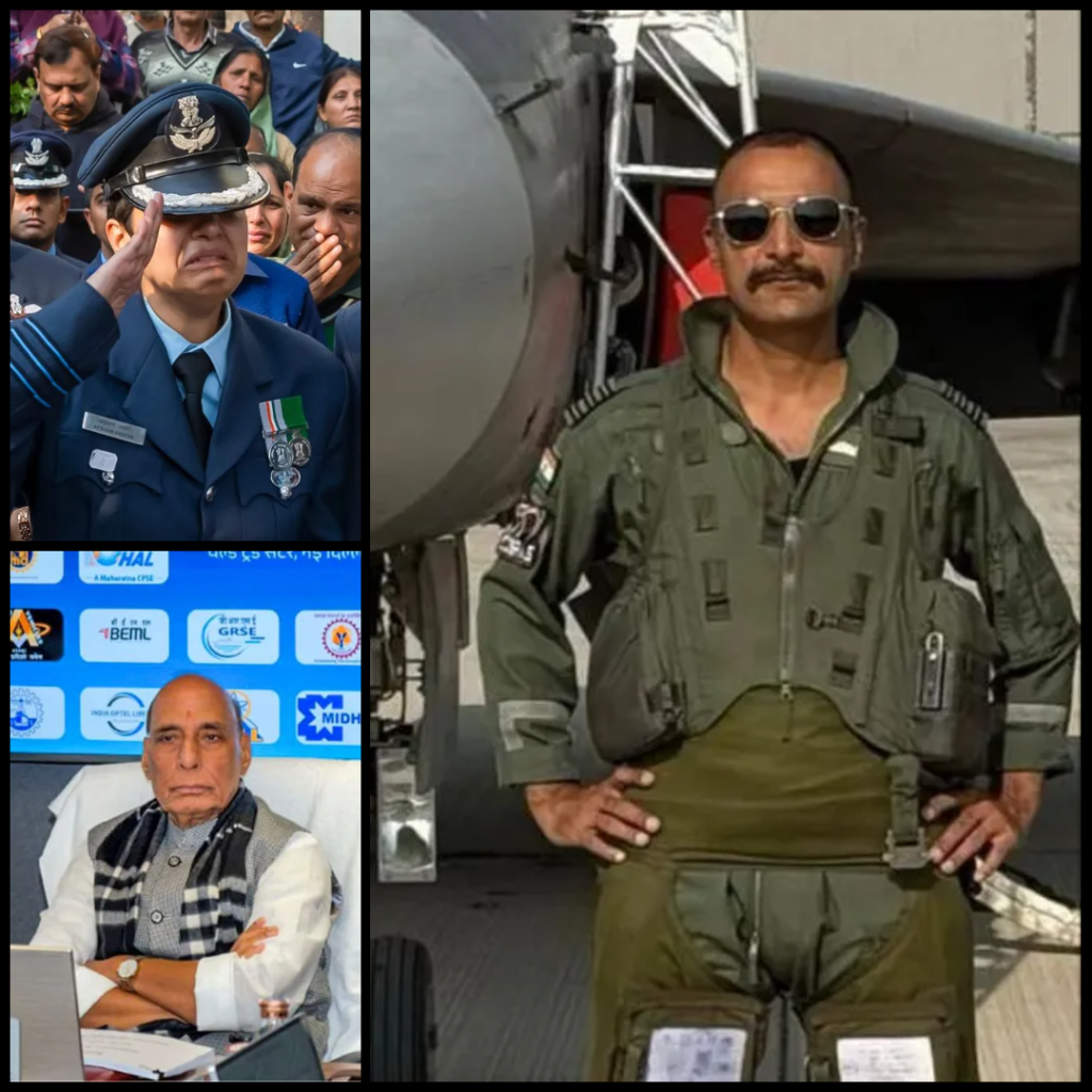 tejas pilot namash syal dubai air show