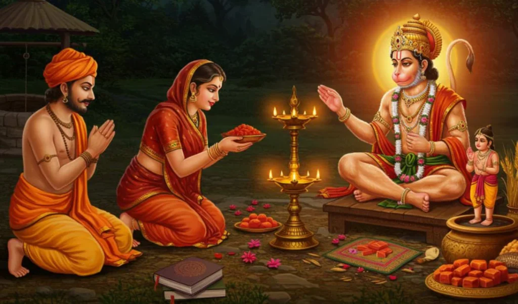 lord hanuman and devotees