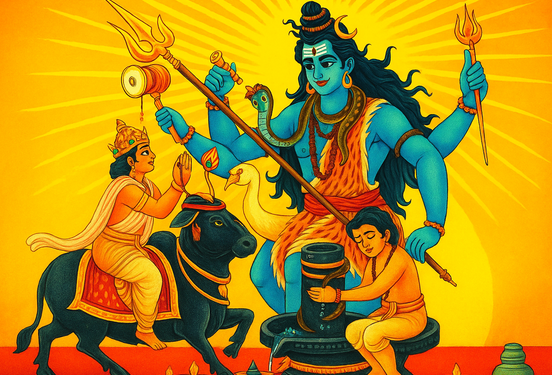 Shiva saves Rishi Markandeya