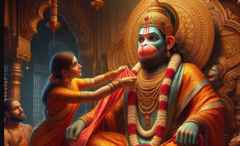 hanuman worship by lady