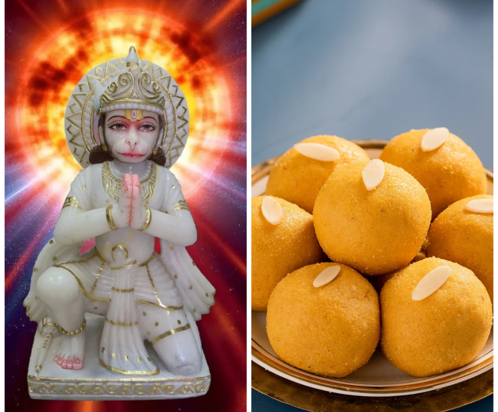 Lord Hanuman and Besan Laddoo