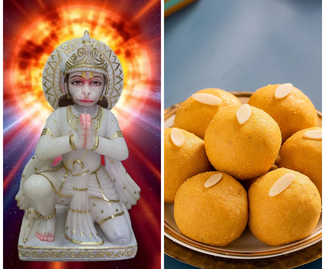 Lord Hanuman and Besan Laddoo